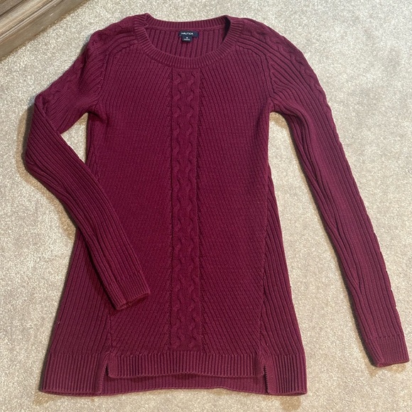 Nautica Women’s Burgundy Red Sweater size Small - Picture 2 of 7